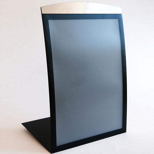 A3 size magnetic metal sign-holder in black finish