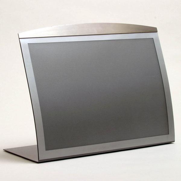 A3 tabletop Satellite magnetic sign-holder in silver finish